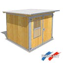 Abri 2 vantaux 2x2m L 2.03 m - P 2.06 m