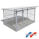 Chenil 'Tout métal' grillagé, 3 m x 2 m L 3,03 m - P 2,06 m - net 230 kg 