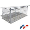 Chenil 'Tout métal' grillagé, 4 m x 2 m L 4,03 m - P 2,06 m - net  272 kg 