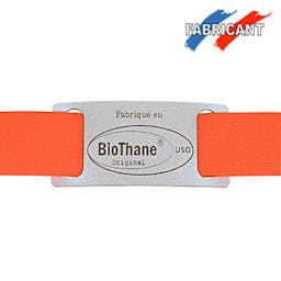 Collier 'Biothane' fluo, riveté