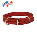 Collier 'Soft Line' cousu double rouge L50 cm S25 mm