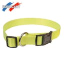 Collier réglable 'fluo' jaune C22/29 cm - S12 