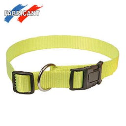 Collier réglable 'fluo' jaune