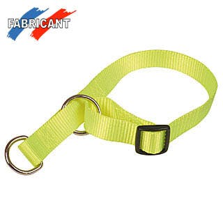 Collier semi-étrangleur 'fluo' jaune