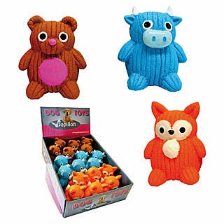 Jouets latex vache/renard/ours 