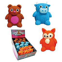 Jouets latex vache/renard/ours 