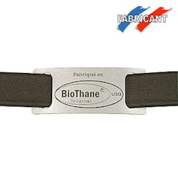 Laisse 'Biothane' noire multipositions