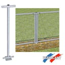 Montant de raccordement platine  Pour panneaux hauteur 2 m