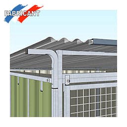 Toiture standard pour chenils Tout métal et Tôlés